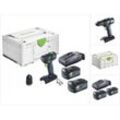 Festool - txs 18-Basic Akku Bohrschrauber 18 v 40 Nm Brushless + 2x Akku 5,0 Ah + Ladegerät + Systainer