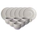 like. by Villeroy & Boch Espressotassen mit Untertassen Perlemor Sand 60 ml 6er Set