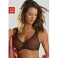 Minimizer-BH NUANCE Gr. 70, Cup D, braun (schwarz-zimt) Damen BHs mit Bügel und modischer Spitze