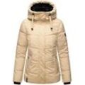 Steppjacke NAVAHOO "Sag ja XIV" Gr. S (36), beige Damen Jacken Steppjacken Warme gesteppte Winterjacke mit Kapuze