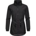 Outdoorjacke RAGWEAR "Tacy" Gr. XXL (44), schwarz, Damen, Obermaterial: 100% Polyester, Innenfutter: 100% Polyester, Jacken, wasserdichte Damen Übergangsjacke mit hohem Kragen