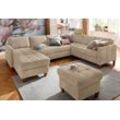 Wohnlandschaft HOME AFFAIRE "Earl U-Form" Sofas Gr. B/H/T: 292cm x 80cm x 204cm, Luxus-Microfaser Lederoptik, Recamiere links, ohne Bettfunktion, beige wahlweise auch mit Bettfunktion oder Bettkasten