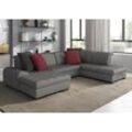 Wohnlandschaft SIT & MORE "Luxor U-Form", grau, B:329cm T:224cm, Luxus-Microfaser ALTARA NUBUCK (100% Polyester), Soft clean (98% Polyester, 2% Polyamid), Struktur fein (100% Polyester), Sofas, wahlweise mit Bettfunktion, Bettkasten und Kopfteilverstellung