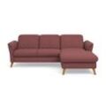 Ecksofa SIT & MORE "Romero L-Form", lila (chianti), B:245cm H:91cm T:178cm, 90% Polyester 10%Polyamid, Sofas, wahlweise mit oder ohne Relax-Funktion, Bettfunktion, Bettkasten