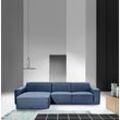 Ecksofa BETYPE "Be True, L-Form", blau, B:304cm H:70cm T:156cm, 100% Polyester, Sofas, mit zeitlosem Design und tiefer Sitzfläche