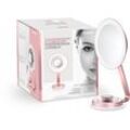 LED-Lichtspiegel BABYLISS "9450E Beauty Mirror" Spiegel Gr. B/H/T: 23 cm x 41 cm x 20 cm Ø 25 cm, rosa (altrosa) Kosmetikspiegel beleuchteter mit Netzbetrieb