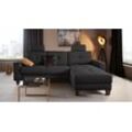 Ecksofa PLACES OF STYLE "Varese L-Form", braun (dunkelbraun), B:251cm H:91cm T:164cm, Luxus-Microfaser ALTARA NUBUCK (100% Polyester), Luxus-Microfaser ALTARA NUBUCK (100% Polyester) / Struktur (100% Polypropylen), Luxus-Microfaser ALTARA NUBUCK (100% Polyester) / Struktur fein (100% Polyester), Sofas, Recamiere wahlweise mit elektrischer Relaxfunktion, 2-Sitzer-Element