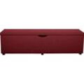 Hockerbank PLACES OF STYLE "Standard", rot, B:160cm H:42cm T:40cm, Struktur fein (100% Polyester) für Bett u00bbClassicou00ab, u00bbPiazzau00ab, u00bbPremiumu00ab und u00bbVegau00ab, Struktur (100% Polyester) für Bett u00bbCratou00ab und u00bbLucinau00ab, Struktur (60% Baumwolle, 40% Leinen) für Bett u00bbKissu00ab, Kunstleder für Bett u00bbNaturau00ab, Struktur (100% Polyester) für Bett u00bbNord