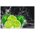 Küchenrückwand ARTLAND "Limone mit Spritzwasser" Spritzschutzwände Gr. B/H: 100 cm x 65 cm, grün Küchendekoration Alu Spritzschutz mit Klebeband, einfache Montage