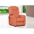 TV-Sessel SIT & MORE "Bastian" Sessel Gr. Luxus-Microfaser ALTARA NUBUCK, mit Motor-mit Aufstehhilfe, Aufstehhilfe, B/H/T: 75cm x 110cm x 92cm, orange (terrakotta) wahlweise manuell verstellbar oder mit Motor und Aufstehhilfe