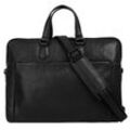 Aktentasche X-ZONE Gr. B/H/T: 35 cm x 30 cm x 4 cm onesize, schwarz Damen Taschen echt Leder