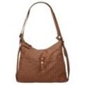 Shopper SAMANTHA LOOK Gr. B/H/T: 34cm x 32cm x 8cm onesize, braun (cognac), Damen, Leder, Taschen, echt Leder, Made in Italy