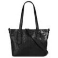 Shopper SPIKES & SPARROW Gr. B/H/T: 32cm x 26cm x 9cm onesize, schwarz, Damen, Leder, unifarben, leicht glänzend, Taschen, echt Leder