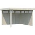 Holzpavillon PALMAKO "Lucy", beige (natur), B/H/T: 389cm x 254cm x 389cm, Pavillons, BxT: 389x389 cm, naturbelassen