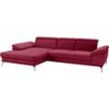 Ecksofa SIT & MORE "Scorpio L-Form", rot (bordeaux), B:311cm H:85cm T:181cm, Sofas, inklusive Sitztiefenverstellung, wahlweise mit Kopfverstellung