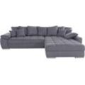 Ecksofa INOSIGN "Gwenni L-Form" Sofas Gr. B/H/T: 323 cm x 94 cm x 222 cm, Luxus-Microfaser in Lederoptik, grau (stone) auch in Aqua Clean Supreme erhältlich; bis zu 140 kg pro Sitzfläche