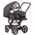 Kombi-Kinderwagen GESSLEIN "F6 Air+ mit Tragetasche C1 Lift, Anthrazit/Stern grau meliert" schwarz (schwarz, tabac, anthrazit, stern grau meliert) Baby Kinderwagen Design & Handarbeit aus Deutschland; zum Teil recyceltem Material