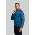 Sweatjacke BUGATTI Gr. L, blau (petrol) Herren Sweatjacken mit Kapuze