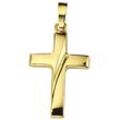 Kreuz-Anhänger JOBO "Anhänger Kreuz", gold (gelbgold 333), Schmuckanhänger, Damen, Gelbgold 333, 333 Gold