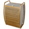 Wäschekorb MÖVE Wäschesammler Gr. 85 l + B/H/T: 40 cm x 60 cm x 35,5 cm, grün (wood) Wäschekörbe und Wäschetruhen mit innovativen Bambusrahmen
