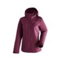 Outdoorjacke MAIER SPORTS "Metor Therm Rec W", Damen, Gr. 19, rot (bordeaux), 100% Polyester (recycled), Rundhals, Jacken, Damen Wanderjacke, atmungsaktiv und wasserdicht, wattierte Regenjacke mit Kapuze