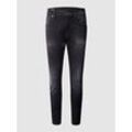 Skinny Fit Jeans mit Label-Patch