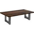 Couchtisch MÄUSBACHER, grau (graphit, texas oak, graphit, oak), Tische, B/H/T: 120cm x 47cm x 70cm, 120cm Tischplatte Couchtisch Eckige Couchtische Holz-Couchtische U-Gestell