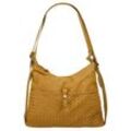 Shopper SAMANTHA LOOK, Damen, Gr. B/H/T: 34cm x 32cm x 8cm onesize, gelb, Leder, Taschen, echt Leder, Made in Italy