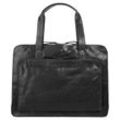 Shopper SPIKES & SPARROW, Damen, Gr. B/H/T: 40cm x 30cm x 10cm onesize, schwarz, Leder, unifarben, Taschen, echt Leder