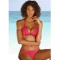 Triangel-Bikini BRUNO BANANI Gr. 32, Cup A, rot Damen Bikini-Sets mit Zierbändern