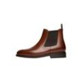 Schlupfboots HENRY STEVENS "Ella CB Businessschuh" Gr. 37,5, braun (mittelbraun), Damen, Leder, Schuhe Chelseaboots Schlupfboots Businessschuh Dandy-Boots, Damen Chelsea Boots Leder handgefertigt, Stiefelette