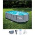 Framepool SUMMERWAVES "Active Frame", grau (anthrazit), B:305cm H:107cm L:488cm, Schwimmbecken, BxLxH: 305x488x107 cm