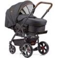 Kombi-Kinderwagen GESSLEIN "F4 Air+, schwarz/tabak, anthrazit" schwarz (schwarz, tabak, anthrazit) Baby Kinderwagen mit Tragetasche C2 Compact und Babyschalenadapter