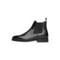 Schlupfboots HENRY STEVENS "Ella CB Businessschuh" Gr. 37,5, schwarz, Damen, Leder, Schuhe Chelseaboots Schlupfboots Businessschuh Dandy-Boots, Damen Chelsea Boots Leder handgefertigt, Stiefelette