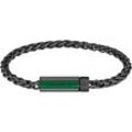 Armband LACOSTE "SPELT, 2040337, 2040338, 2040339", schwarz (schwarz, grün), Armbänder, Herren, Edelstahl, mit Emaille