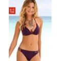 Triangel-Bikini BRUNO BANANI Gr. 34, Cup B, rot (bordeau) Damen Bikini-Sets mit Zierbändern