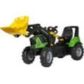 Trettraktor ROLLY TOYS "rollyFarmtrac Premium II Deutz 8280 TTV" Tretfahrzeuge grün Kinder mit Frontlader und Luftbereifung, BxTxH: 150x54x75 cm