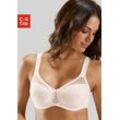 Minimizer-BH NUANCE Gr. 100, Cup E, beige (puder), Damen, Obermaterial: 79% Polyamid, 15% Polyester, 6% Elasthan, BHs, mit unterlegter Jacquardspitze, Dessous