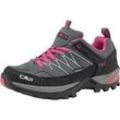 Wanderschuh CMP "Wmns Rigel Low Waterproof" Gr. 36, bunt (grey, fu x ia, ice) Schuhe Wanderschuh Outdoorschuh Schnürschuh Damen Outdoor- Wanderschuhe wasserdicht