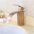 Wasserfall Wasserhahn Bad Retro Waschtischarmatur Armaturen Mischbatterie Bad Einhebelmischer Vintage Badarmatur Heißes und Kaltes Wasser