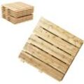 Floranica Holzterrassenplatten 1 Stück 50x50 cm Imprägniertes Lärchenholz Natur Boden für die Sauna