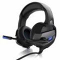 CSL USB Gaming Headset GHS - 201 mit Mikrofon Kopfhörer für Windows, Mac, PS3, PS4, PS4 Pro