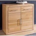 Kommode HOME AFFAIRE "Logo", beige (kernbuche teilmassiv), B:90cm H:80cm T:42cm, Holz teilmassiv, Sideboards, Kombikommode, Breite 90 cm