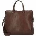 Harold's Submarine Handtasche Leder 38 cm Laptopfach braun