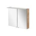 FACKELMANN LED Spiegelschrank B.PERFEKT / Badschrank mit Soft-Close-System / Maße (B x H x T): ca. 80 x 69 x 15 cm / hochwertiger Schrank mit Spiegel