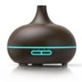 Arendo Luftbefeuchter, Aroma Diffuser in Holz Design mit LED, Diffusor, Timer Funktion, 7-Farben Wechsel, 300ml, Dunkelbraun