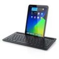 Aplic Bluetooth Tastatur mit Tablet Halterung für iOS, Android, Windows QWERTZ Layout / mit Akku