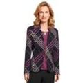 Kurzblazer HERMANN LANGE COLLECTION "HERMANN Collection Olivia" Gr. 38, lila (schwarz, purple) Damen Blazer