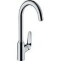 hansgrohe Focus M42 Küchenarmatur 220 1jet 71802000 chrom, schwenkbarer Auslauf 360°