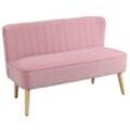 2-Sitzer Stoffsofa Polstersofa Sitzmöbel Loungesofa Rosa 117 x 56,5 x 77 cm